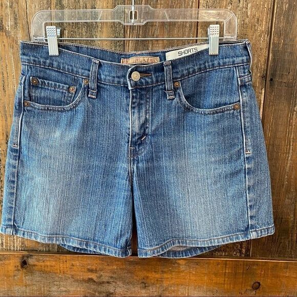 Levi’s 8 515 Blue Denim Lightwash Stretch Jean Shorts - Picture 2 of 5